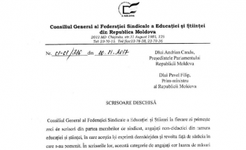 Scrisoare deschisă către Parlament și Guvern